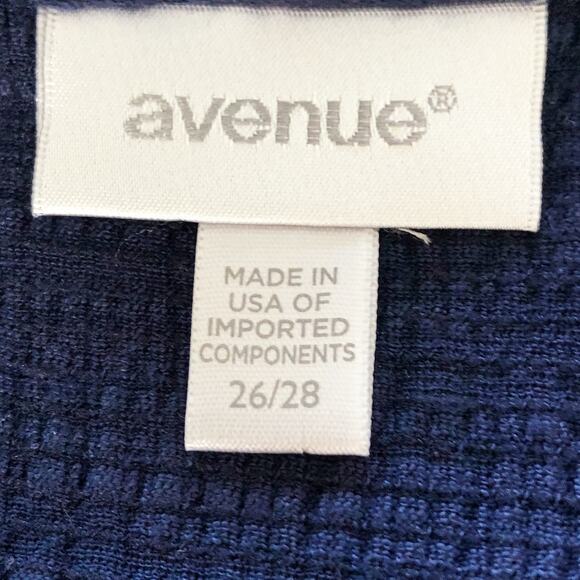 Avenue 26 |28 Tunic Top Blue Stretchy Scoop Neck Soft Textured - Picture 4 of 4